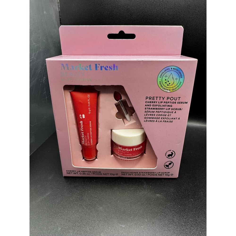 NWT Market Fresh Pretty Pout Lip Scrub & Peptide Serum